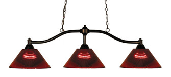 Chance Three Light Billiard in Bronze (224|147BRZ-ARBG)