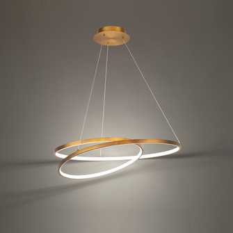 Marques LED Pendant in Aged Brass (34|PD-83128-AB)