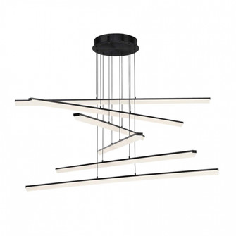 Stack LED Pendant in Black (34|PD-29806-BK)