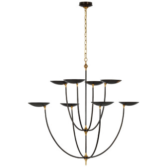 Keira LED Chandelier in Bronze and Hand-Rubbed Antique Brass (268|TOB 5785BZ/HAB)