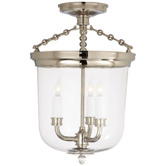 Merchant Three Light Semi-Flush Mount in Polished Nickel (268|TOB 4212PN)