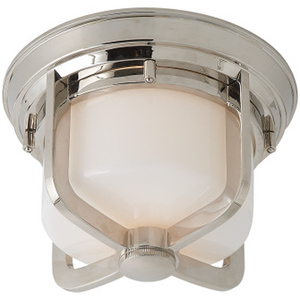 Milton One Light Flush Mount in Polished Nickel (268|TOB 4011PN-WG)