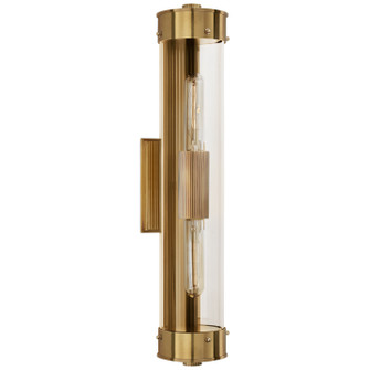 Marais Two Light Bath Sconce in Hand-Rubbed Antique Brass (268|TOB 2318HAB-CG)