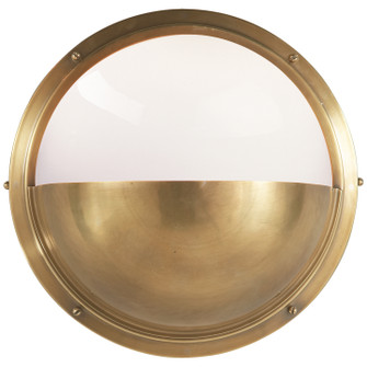 Pelham One Light Wall Sconce in Hand-Rubbed Antique Brass (268|TOB 2208HAB-WG)