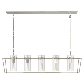 Presidio Five Light Linear Pendant in Polished Nickel (268|S 5177PN-CG)