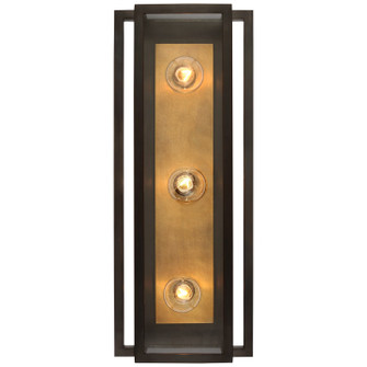 Halle LED Vanity in Bronze and Hand-Rubbed Antique Brass (268|S 2202BZ/HAB-CG)