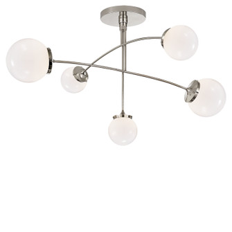 Prescott Five Light Chandelier in Polished Nickel (268|KS 5403PN-WG)