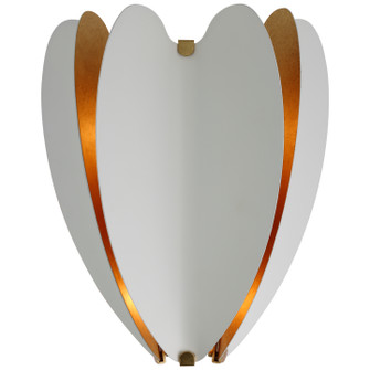 Danes LED Wall Sconce in Matte White and Gild (268|KS 2130WHT/G)