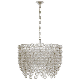 Milazzo Eight Light Chandelier in Burnished Silver Leaf and Crystal (268|JN 5234BSL/CG)