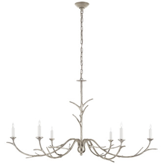 Iberia Six Light Chandelier in Burnished Silver Leaf (268|JN 5076BSL)