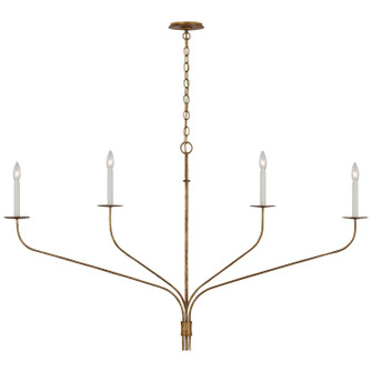 Belfair LED Linear Chandelier in Gilded Iron (268|IKF 5755GI)