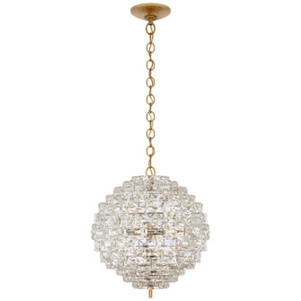 Karina Six Light Chandelier in Antique-Burnished Brass and Crystal (268|CHC 5915AB/CG)