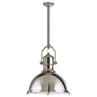 Country Industrial One Light Pendant in Polished Nickel (268|CHC 5136PN-PN)