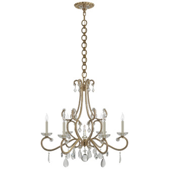 Montmartre Six Light Chandelier in Hand-Rubbed Antique Brass (268|ARN 5129HAB-CG)