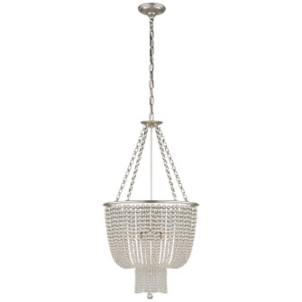 Jacqueline Four Light Chandelier in Burnished Silver Leaf (268|ARN 5102BSL-CG)