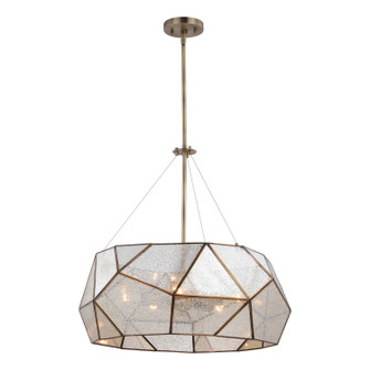 Euclid Five Light Pendant in Aged Brass (63|P0318)