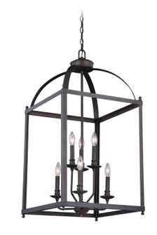 Juliet Six Light Pendant in Architectural Bronze (63|P0220)