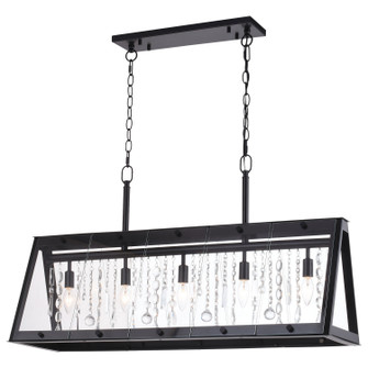 Tremont Five Light Linear Chandelier in Matte Black (63|H0244)