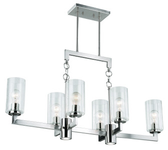 Addison Eight Light Linear Chandelier in Satin Nickel (63|H0190)