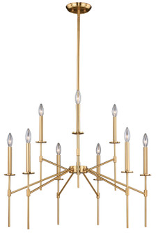 Kedzie Nine Light Chandelier in Natural Brass (63|H0180)