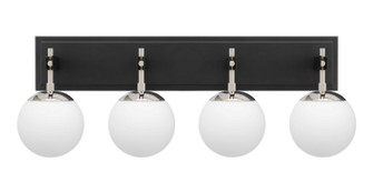 Allie Four Light Bath in Black/Polished Nickel (137|352B04BLPN)