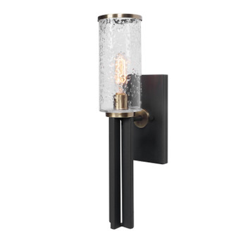 Jarsdel One Light Wall Sconce in Black & Antique Brass (52|22522)