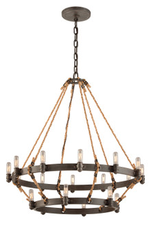 Pike Place 18 Light Chandelier in Shipyard Bronze (67|F3128)