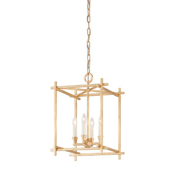 Huck Four Light Lantern in Vintage Gold Leaf (67|F1095-VGL)