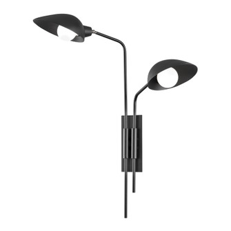 Leo Two Light Wall Sconce in Soft Black (67|B7812-SBK)