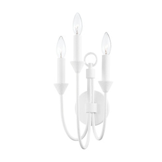 Cate Three Light Wall Sconce in Gesso White (67|B1003-GSW)