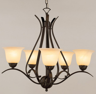 Aspen Five Light Chandelier in Rubbed Oil Bronze (110|9285 ROB)