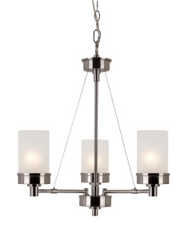 Fusion Three Light Chandelier in Brushed Nickel (110|70337 BN)