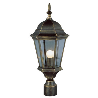 San Rafael One Light Postmount Lantern in Black Gold (110|4260 BG)