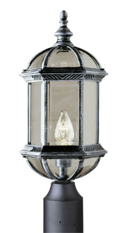 Wentworth One Light Postmount Lantern in Swedish Iron (110|4186 SWI)