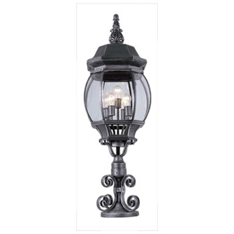 Parsons Four Light Postmount Lantern in Swedish Iron (110|4062 SWI)