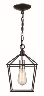 One Light Pendant in Black-Polished Chrome (110|30261 BK-PC)