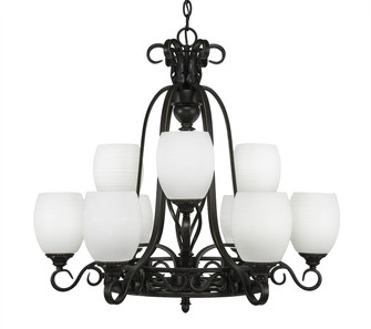 Eleganté Nine Light Chandelier in Dark Granite (200|869-DG-615)