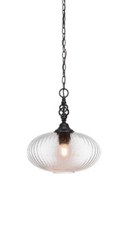 Eleganté One Light Pendant in Matte Black (200|82-MB-4658)