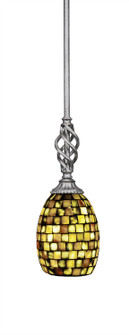 Eleganté One Light Mini Pendant in Aged Silver (200|80-AS-408)