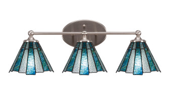 Capri Three Light Bathroom Lighting in Brushed Nickel (200|5913-BN-9325)