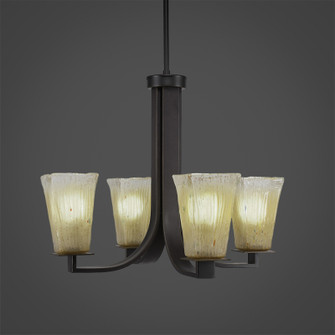 Apollo Four Light Chandelier in Dark Granite (200|574-DG-630)