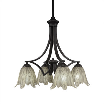 Zilo Four Light Chandelier in Dark Granite (200|568-DG-1025)