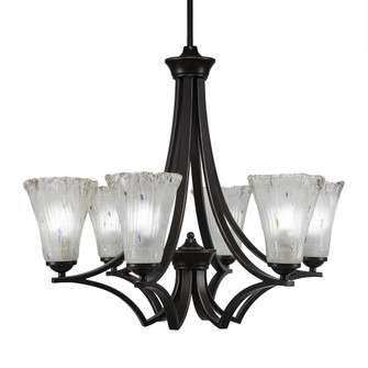 Zilo Six Light Chandelier in Dark Granite (200|566-DG-721)