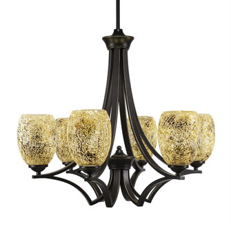 Zilo Six Light Chandelier in Dark Granite (200|566-DG-4175)