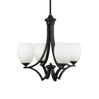 Zilo Four Light Chandelier in Dark Granite (200|564-DG-615)