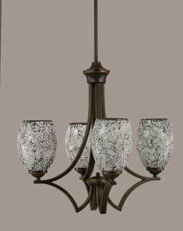 Zilo Four Light Chandelier in Dark Granite (200|564-DG-4165)