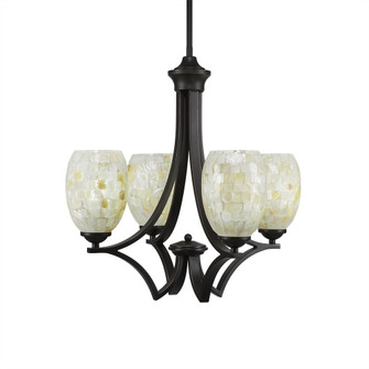 Zilo Four Light Chandelier in Dark Granite (200|564-DG-406)