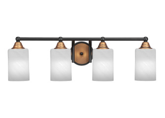 Paramount Four Light Bath Bar in Matte Black & Brass (200|3424-MBBR-3001)