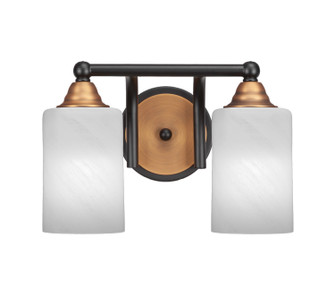 Paramount Two Light Bath Bar in Matte Black & Brass (200|3422-MBBR-3001)