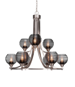 Paramount Nine Light Chandelier in Brushed Nickel (200|3409-BN-5112)